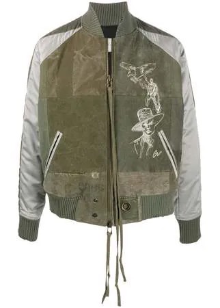 Greg Lauren бомбер в технике пэчворк