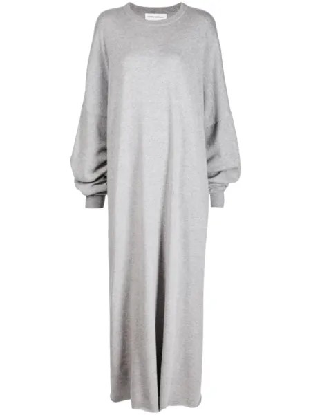 Extreme cashmere меланжевое платье макси May, серый