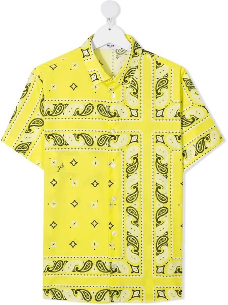 MSGM Kids рубашка с принтом пейсли