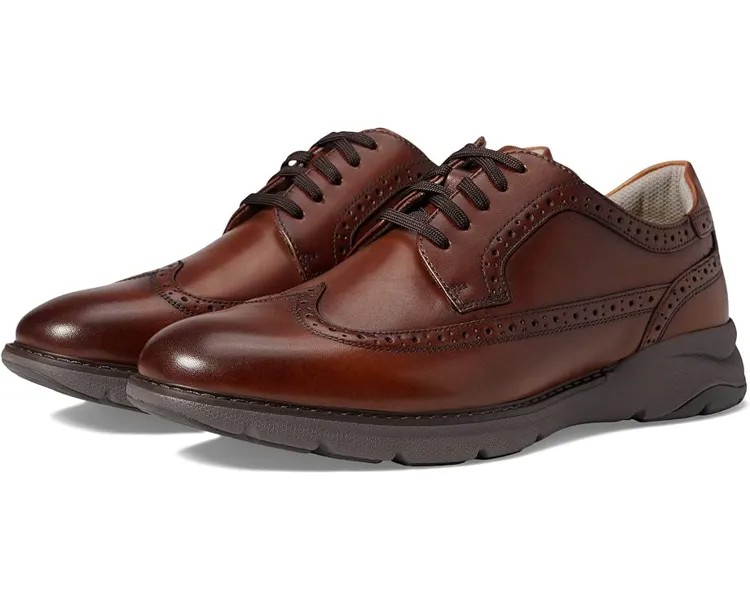 Оксфорды Florsheim Frenzi Wing Tip Oxford, цвет Cognac Smooth/Brown Sole