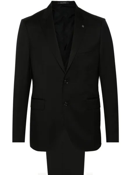 Tagliatore однобортный шерстяной костюм, черный