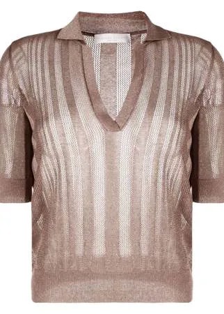 Fabiana Filippi трикотажная рубашка поло с люрексом