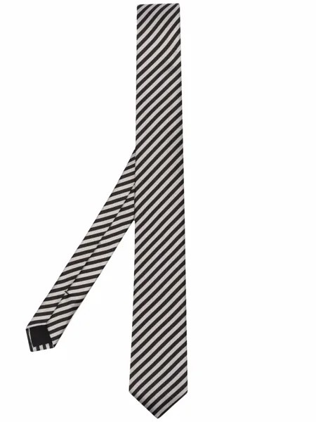 Saint Laurent шелковый галстук в полоску