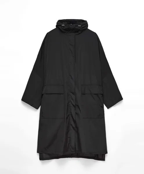 Куртка Oysho Lightweight 5k Water-Resistant, черный