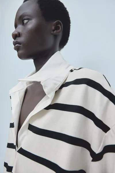 Рубашка поло свободного кроя H&M, бежевый