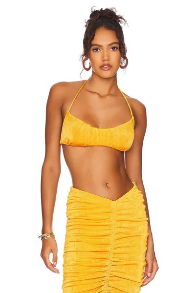 Топ h:ours Poppy Crop, цвет Sunset Yellow