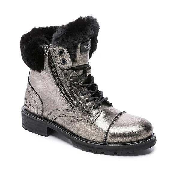 Ботинки женские Pepe Jeans London MELTING BLING PLS50375 серебристые 38 EU