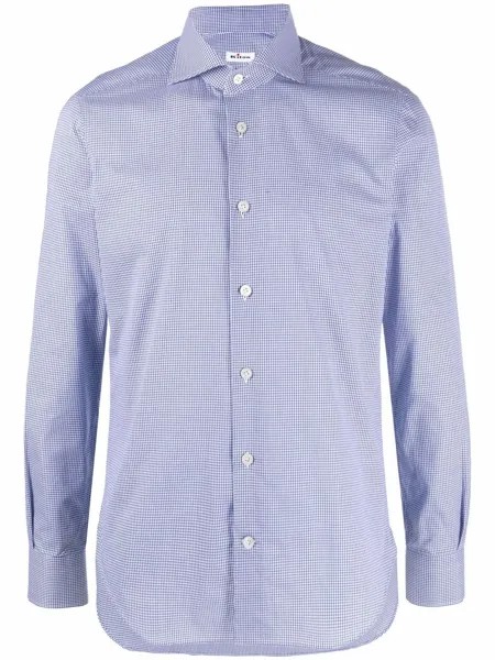 Kiton клетчатая рубашка с длинными рукавами