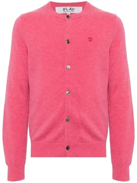 Comme Des Garçons Play шерстяной кардиган с сердечками, розовый