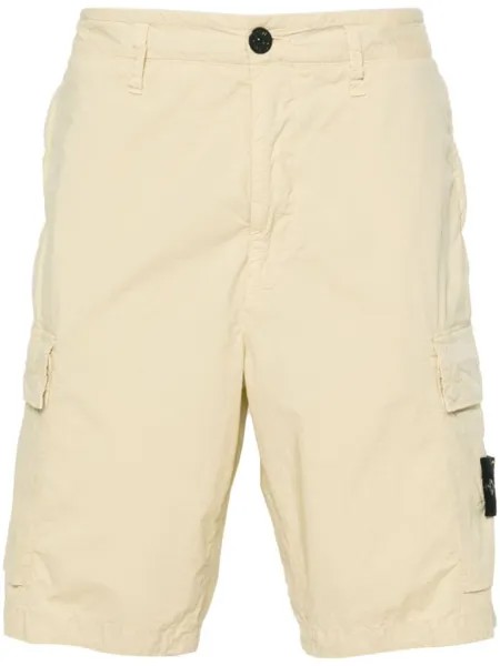 Stone Island шорты карго с нашивкой Compass, нейтральный цвет