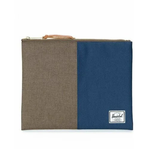 Сумка клатч Herschel, фактура тиснение, зеленый