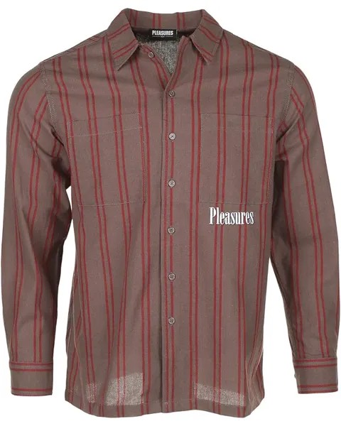 Рубашка Pleasures Ruby Work Shirt, цвет Wine