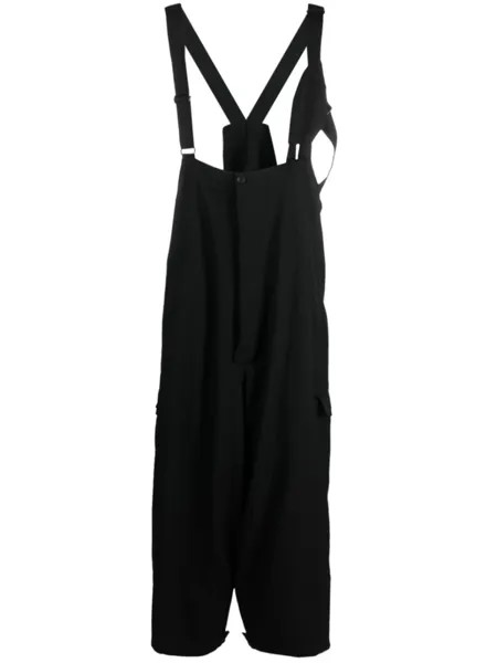 Yohji Yamamoto шерстяные брюки с низким шаговым швом, черный