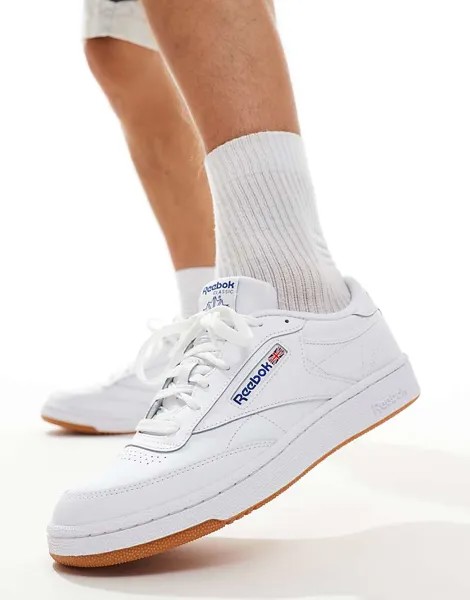 Reebok – Club C 85 – Бело-синяя спортивная обувь