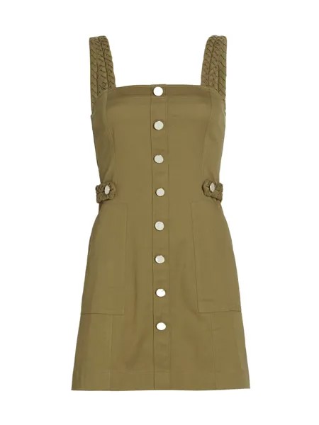 Мини-платье карго Naiyah Derek Lam 10 Crosby, оливковый