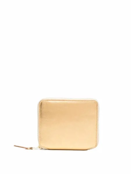 Comme Des Garçons Wallet кошелек с эффектом металлик с круговой молнией