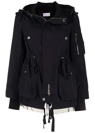 Valentino Pre-Owned присборенная куртка с кулиской и вставкой из тюля