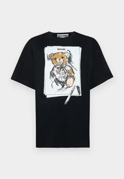 Футболка с принтом MOSCHINO, черный