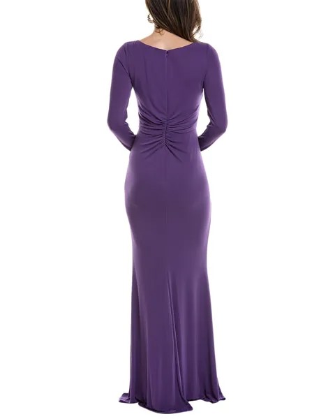 Платье Marchesa Notte из джерси с драпировкой, синий