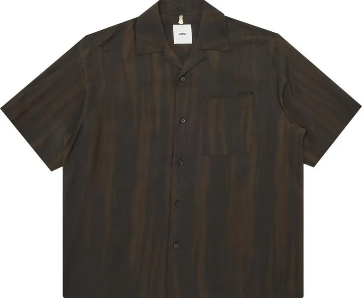 Рубашка OAMC Woven Kurt Shirt 'Dark Wood', коричневый