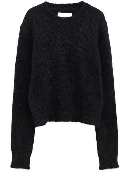 Jil Sander джемпер с круглым вырезом, черный