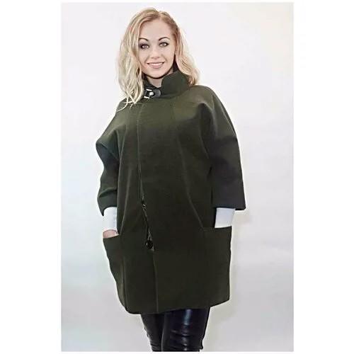 Кашемировые пальто BGT Пальто женское кашемировое драповое. Разм.50, зеленый