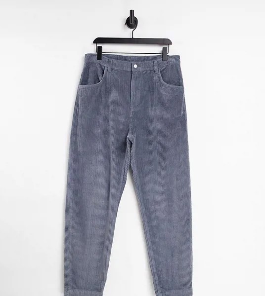 Серые вельветовые свободные джинсы в стиле унисекс Reclaimed Vintage Inspired The 83'-Серый