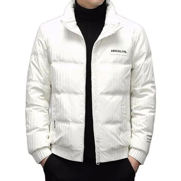 Канадская зимняя мужская пуховая куртка, Стильное повседневное теплое пальто, однотонная отделка на молнии с дверным карманом в трех цвета...