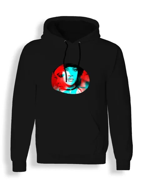 Худи унисекс СувенирShop Рианна/Rihanna 8 черное 3XL