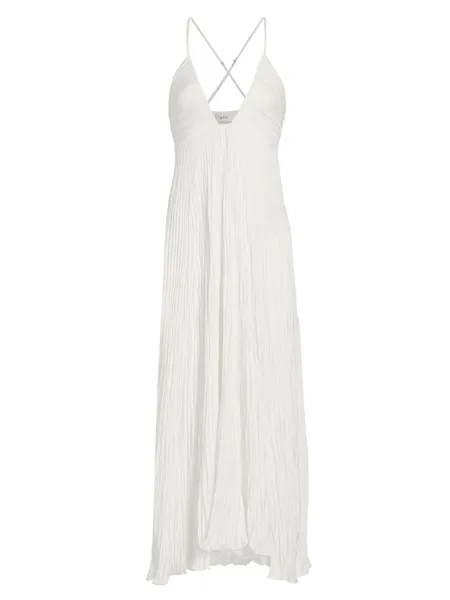 Плиссированное платье-миди Angelina A.L.C., белый