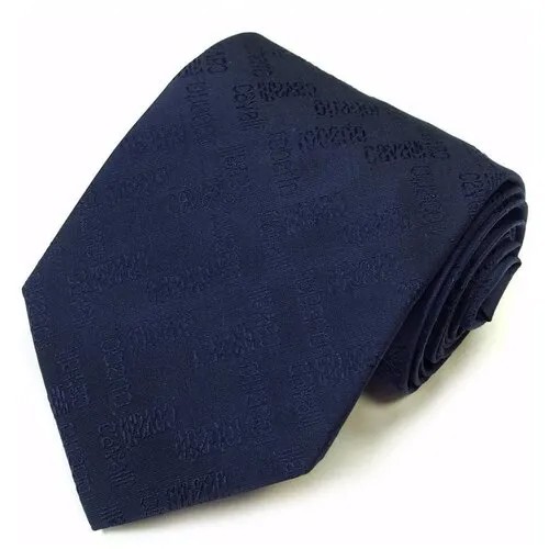 Темно-синий галстук с логотипами Roberto Cavalli 824254