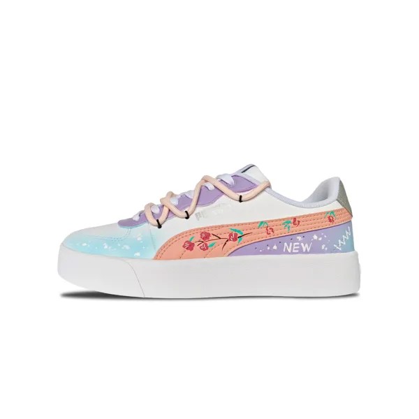 Кроссовки Puma Skye Skateboarding Shoes Women's Low-top White Purple Powder, белый/фиолетовый