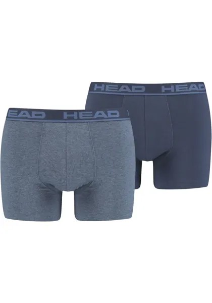 Трусы-боксеры Head Boxer (2 шт. в упаковке) с эластичным поясом с логотипом, цвет Blue-Heaven