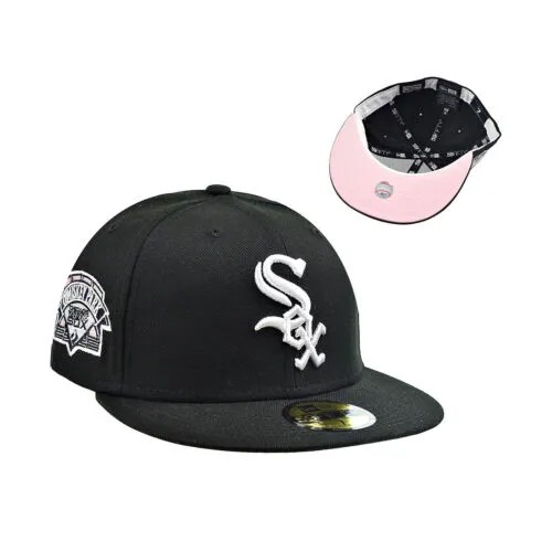 New Era Chicago White Sox Comisky Park Кепка 59Fifty с черно-розовым низом