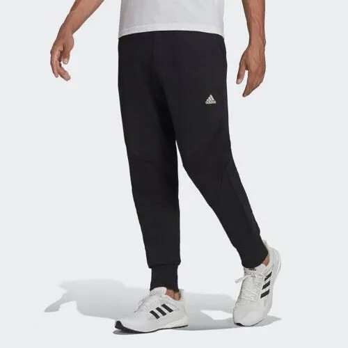 Adidas Essential Fleece Tech Мужские спортивные черные повседневные облегающие брюки Jogger #587