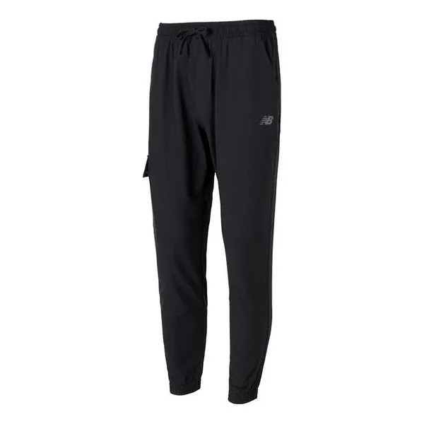 Штаны nb логотип тканые джоггеры New Balance, черный