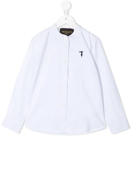 TRUSSARDI JUNIOR рубашка с вышитым логотипом